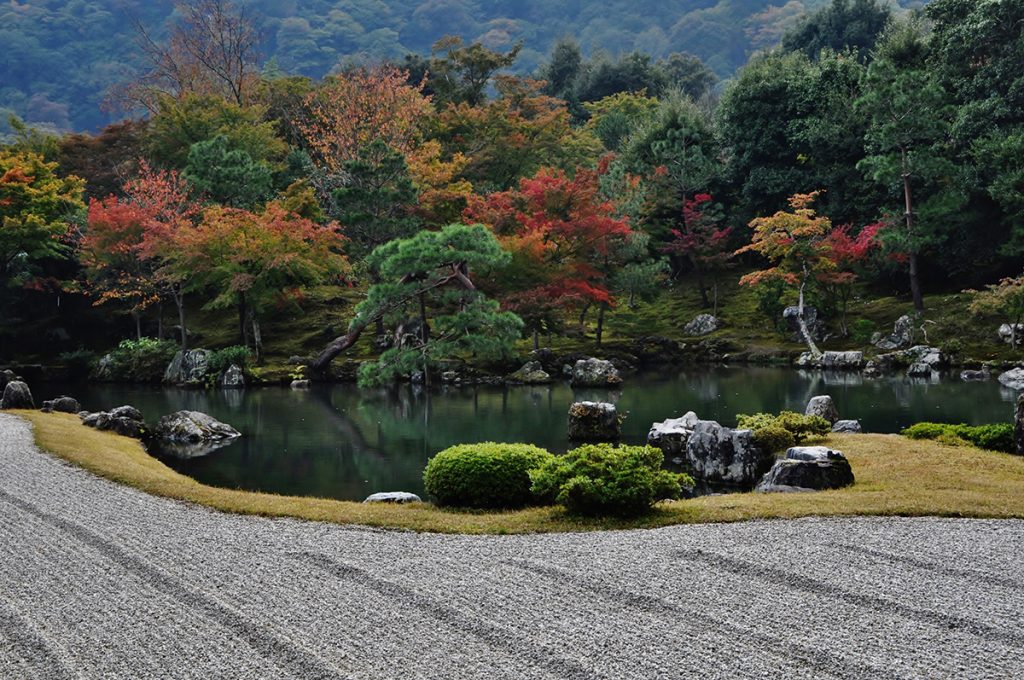 天龍寺の庭園を眺めながら、のんびりした休日を過ごしませんか